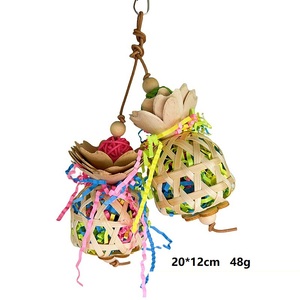 Nieuwe Vogel Grote Papegaai Speelgoed Natuurlijke Houten Blokken Vogel Kauwen Shred Foerageerspeelgoed - Product Image 5