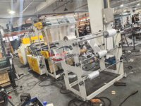 Machine de fabrication de sacs en plastique pour t-shirts, gilets et sacs de shopping, à double couche, six lignes, haute production, thermoscellage et découpe à froid, SHXJ-E1200