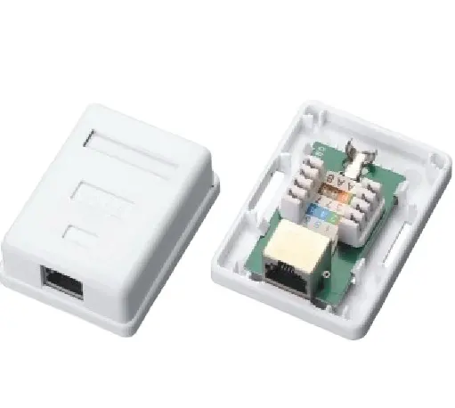 Surface Mount Box With Cat5e Cat6 Cat6a Jack STP FTP Surface Box