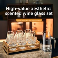 Ensemble de verres à whisky en cristal, verres de dégustation professionnels, verres à liqueur haut de gamme, style minimaliste et luxueux