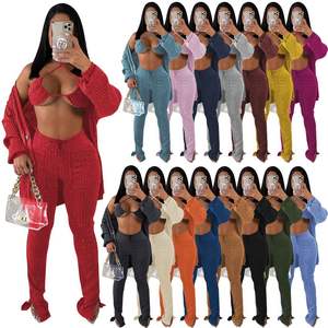 Cappotti da <span class=keywords><strong>donna</strong></span> invernali in tre pezzi Set da <span class=keywords><strong>donna</strong></span> <span class=keywords><strong>abbigliamento</strong></span> abbinato maglione <span class=keywords><strong>Sexy</strong></span> giacche Casual Set pantaloni <span class=keywords><strong>per</strong></span> <span class=keywords><strong>donna</strong></span> - Product Image 2