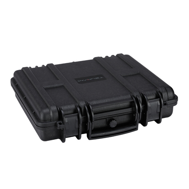 Lockable Waterproof Hard Shell Case Comes With Wave Foam & Customizable Sponge for Outdoor Precision Equipment Storage