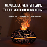 Diffuseur d'aromathérapie ultrasonique Creative Home EN Modèle 13, diffuseur de flamme à sept couleurs dégradées, humidificateur rond silencieux alimenté par USB