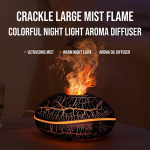 Creative Home EN Model 13 Ultrasonic Aromatherapy Machine Seven-Color Gradient Flame Diffuser USB-Powered Quiet Round <b>Humidifier</b> - Product Image 5