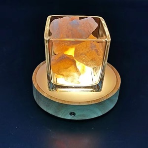 Yoni ฐานโคมไฟไม้จริงแบบ DIY ขนาดเล็กไฟกลางคืนกระจายคริสตัลสำหรับงานฝีมือป้ายติดผนังสีแบบเรียบง่ายทันสมัยปรับแต่งได้ - Product Image 6