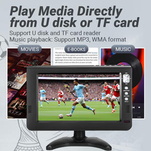 Téléviseur de poche 10 pouces, lecteur multimédia ATSC DVB-T2, petit téléviseur intelligent LED, télévision de voyage, mini télévision pour la Coupe du Monde - Product Image 4