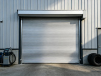 Porte à enroulement automatique en aluminium sur mesure avec design minimaliste et structure robuste pour projets commerciaux à l'étranger