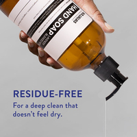 Savon liquide pour les mains exfoliant de 500ml avec marque privée, mousse de noix de coco, vanille, lavande et huile essentielle