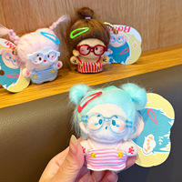 Zhuoyou Crazy Baby Petite poupée en peluche, mignonne et originale, avec cheveux bouclés, porte-clés, pendentif de sac unisexe distinctif, rembourrée en coton PP, 11-30CM, pour fête