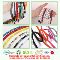 Haute qualité Nylon Polyester Jacquard cordon sangle élégant doux corde à capuche cordes lacets de chaussures cordons pantalons vêtements