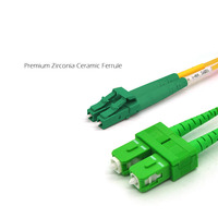 Kabel Patch serat optik dupleks 3 Meter kualitas tinggi Lc Apc ke Sc Apc