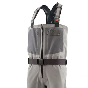 Tốt Nhất Bay Ngực Waders Câu Cá Không Thấm Nước Khô Quần Thoáng Khí Zip-Front Săn Bắn Câu Cá Waders Với Overlayed Túi - Product Image 3