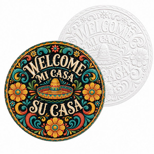 Plaque en métal vintage <span class=keywords><strong>Mi</strong></span> <span class=keywords><strong>Casa</strong></span> Su <span class=keywords><strong>Casa</strong></span>, art mural rustique mexicain pour la maison, la cuisine, le patio, enseigne en métal vintage - Product Image 1