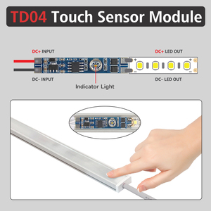 DC12V <strong>5A</strong> <strong>LED</strong> <strong>Dimmer</strong> 7.5mm Plate Width Touch Sensor Capacitive Inductive <strong>Switch</strong> for Wardrobe Lamp Lighting - Product Image 4