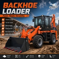 Backhoe Loader NIMBUS Tersedia, Kapasitas Bucket Loader 1.3m³, Kapasitas Pembuangan Tinggi untuk Backhoe Loader Teknik Kehutanan Kota