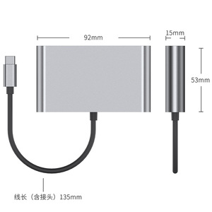 Multi-Port4-in-1 Type-C HUB Bộ chuyển đổi USB C USB3.0 + 100Mpbs Ethernet + HDTV 4K30hz + PD 100W Bộ chuyển đổi Dock USB C HUB - Product Image 2