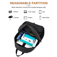 Sac à dos pour ordinateur portable de 15 pouces avec logo personnalisé, neutre, adapté au travail et aux voyages de loisirs, résistant à l'eau, sac à dos tendance pour étudiants