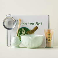 5 pièces en gros personnalisé bambou fouet bol en céramique Matcha fouet Kit ensemble thé outils Matcha cadeau ensemble emballage fouet ensemble accessoires