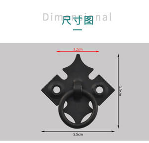 Poignée de porte et de tiroir en fer à un seul trou, style contemporain, trèfle à quatre feuilles, anneau de suspension pour cuisine, chambre à coucher, salle de bain, commode - Product Image 6