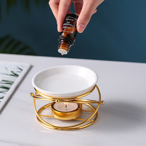 Uso domestico creativo oro lampada a olio per stufa atmosfera lampada a candela ferro candela Melater olio essenziale bruciatore - Product Image 4