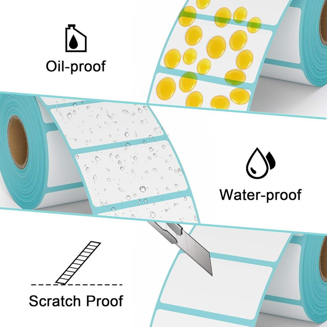 Custom Size Thermal Label Roll Self Adhesive Fast Printing Thermal Sticker for Express Logistics & Retail Price Tag