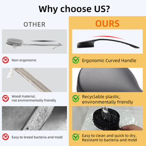 4 in 1 in Silicone a manico lungo esfoliante lavasciuga posteriore autopulente in Silicone spazzola morbida da bagno per doccia - Product Image 5