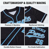 Jersey Baseball Kustom Grosir Kancing Lengkap, Kaos Baseball Bergaris, Seragam Tim Sekolah Bernapas, Jersey Olahraga Latihan