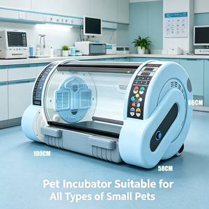 Tierinkubator für Welpen und Kaninchen, 10L ICU-Inkubatorkäfig, 95% Sauerstoff, Edelstahl mit integriertem Zerstäuber, professionell für Veterinärmedizin - Product Image 1