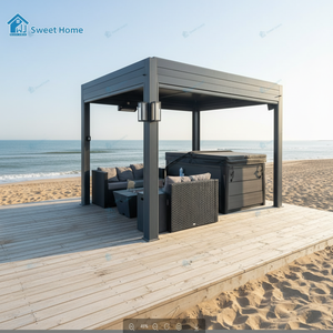 Pergola Bioclimatica Motorizzata di Lusso in Alluminio Sweet Home con Tetto a Lamelle, Gazebo Impermeabile Retrattile <span class=keywords><strong>per</strong></span> Giardino - Product Image 3