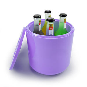 Cubo de <span class=keywords><strong>Hielo</strong></span> de Latón Plateado de Gran Tamaño de 10L <span class=keywords><strong>con</strong></span> <span class=keywords><strong>Tapa</strong></span> Negra, Cubo de <span class=keywords><strong>Hielo</strong></span> para Cerveza, Champán y Vino - Product Image 3