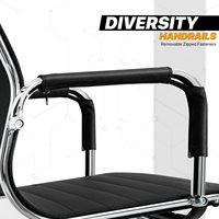 Chaise de bureau moderne en cuir avec appui-tête réglable, design en maille métallique, fonction pliable pour la maison, les affaires et le bureau