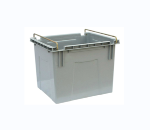 Large logistic distribution stackable plastic tote box storage containers with Stackable Crates for moving