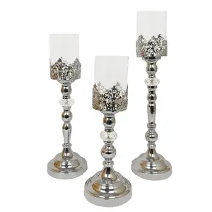 European Style 6PCS Luxury Metal Candle Holder Table Decoration Candlestick for Wedding Centerpiece Candle Holders