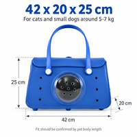 Sac de transport pour animaux de compagnie en EVA, sac fourre-tout ventilé pour chats et petits chiens, sac de voyage portable imperméable avec trous respirants
