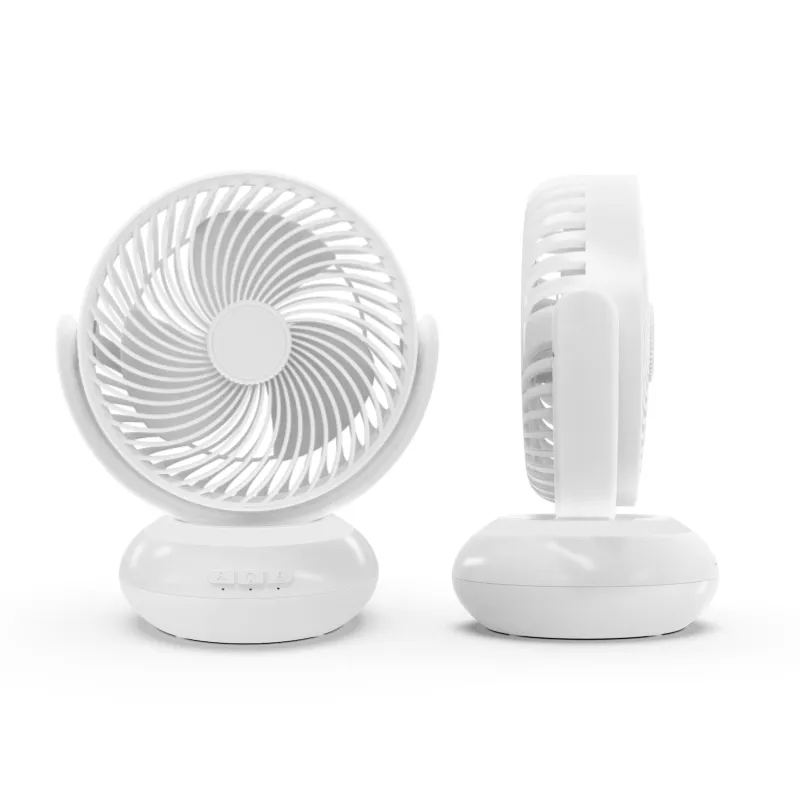 Wholesale DC Rechargeable Oscillating Portable Mini Fan with LED Light Suitable for Various Environments