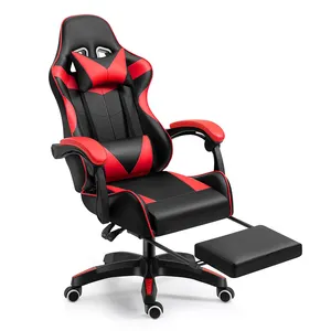 High quality pu leather office gaming chairs with roller adjustable backrest gaming computer chair