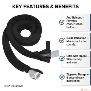 Funda para Manguera <span class=keywords><strong>de</strong></span> CPAP con Cierre, Forro Polar, Anticondensación, Aislante, Compatible con <span class=keywords><strong>ResMed</strong></span> AirSense - Product Image 1