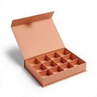 Boîte d'emballage vide magnétique de luxe pour chocolat de Dubaï avec logo personnalisé boîte-cadeau recyclable de qualité supérieure en papier rigide