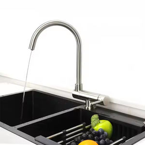 <span class=keywords><strong>Robinet</strong></span> de cuisine moderne pliable en acier inoxydable brossé avec mélangeur rotatif à 360 degrés, <span class=keywords><strong>robinet</strong></span> d'eau pour fenêtre <span class=keywords><strong>avant</strong></span>, accessoire - Product Image 1