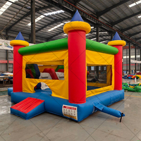 Château gonflable en PVC pour enfants - Protection UV, imperméable, installation facile, taille personnalisable, utilisation intérieure/extérieure pour centres commerciaux, parcs