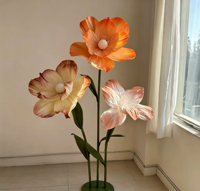 Bunga Kertas Poppy Raksasa Warna Kopi untuk Dekorasi Pernikahan, Hiasan Latar Belakang Bunga, Ornamen