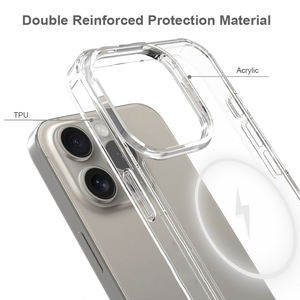 Funda <span class=keywords><strong>de</strong></span> imanes <span class=keywords><strong>de</strong></span> <span class=keywords><strong>alta</strong></span> calidad, precio <span class=keywords><strong>barato</strong></span>, funda <span class=keywords><strong>de</strong></span> teléfono transparente <span class=keywords><strong>de</strong></span> carga para iPhone 15 Pro Max, funda trasera transparente - Product Image 3