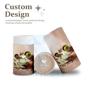 Custom Logo Printed Small Round Box Food Grade Nuts Coffee Packaging Kraft Tea Leaf Ball Matcha Powder Paper <b>Cardboard</b> <b>Tube</b> - Product Image 2
