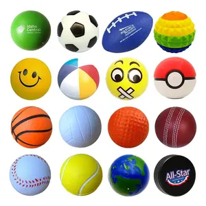 Pu-Stress-Ball Werbeartikel individueller Logodruck Pu-Schaum runder Stressball für Hand Handgelenk-Stressaufhebungen