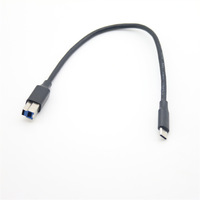 Kabel Printer USB 3.0, Kabel Transfer Data Kecepatan Tinggi USB Tipe A Male ke Tipe B Male untuk Printer, Scanner, Mesin Fotokopi