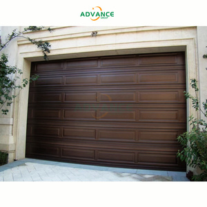 Americana moderna 16x8 <span class=keywords><strong>doppia</strong></span> aletta in metallo sezionale porta del Garage isolata 16x8 in acciaio nero basculante porta scorrevole verticale - Product Image 2