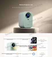 Proyector Inteligente Xiaomi Redmi Lite Full HD 1080P, 150 CVIA Lúmenes, 1+16 GB, Contraste 1000:1, Enfoque Automático, Mini Proyector para el Hogar
