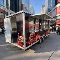 Remorque alimentaire mobile de 16 pieds en acier inoxydable avec cuisine complète, résistante à la rouille, capacité personnalisable pour la restauration rapide et les barbecues