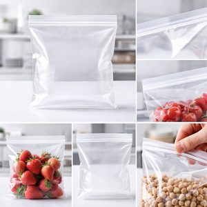 Sacs alimentaires refermables en plastique pour la conservation des aliments, adaptés au congélateur, vente en gros - Product Image 2