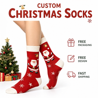Chaussettes amusantes et joyeuses, chaussettes de fête originales, chaussettes jacquard respirantes en coton pour l'hiver, chaussettes de Noël